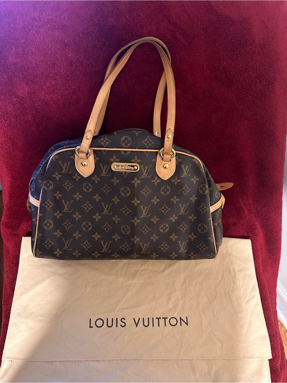 Louis Vuitton Monogram Montorgueill Bowling Bag — Authentic